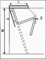 Preview: Bodentreppe Classic Höhe bis 260cm, Größe 80x60cm LxB, 4 teilige Metallleiter, Lukendeckel wärmeisoliert weiss auf beiden Seiten U=0,94 W/(m²K6